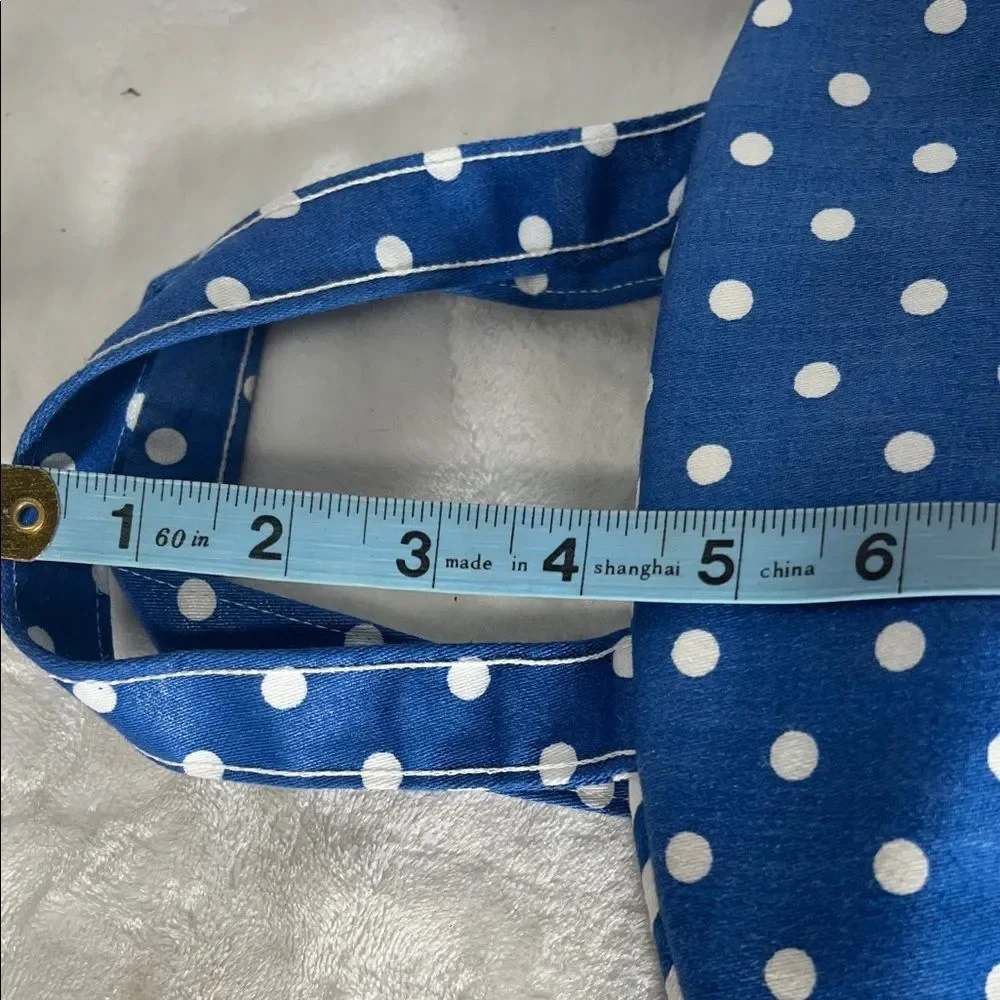 Christian Dior Blue and White Polka Dot Cosmetic Travel Bag - Picture 11 of 11